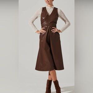 Astr Chocolate Brown Dress